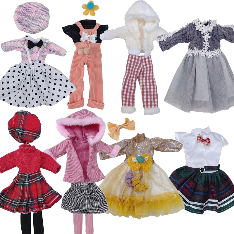 1/6 Одежда для куклы Bjd 30 см аксессуары игрушек Студенческая одежда клетчатая юбка