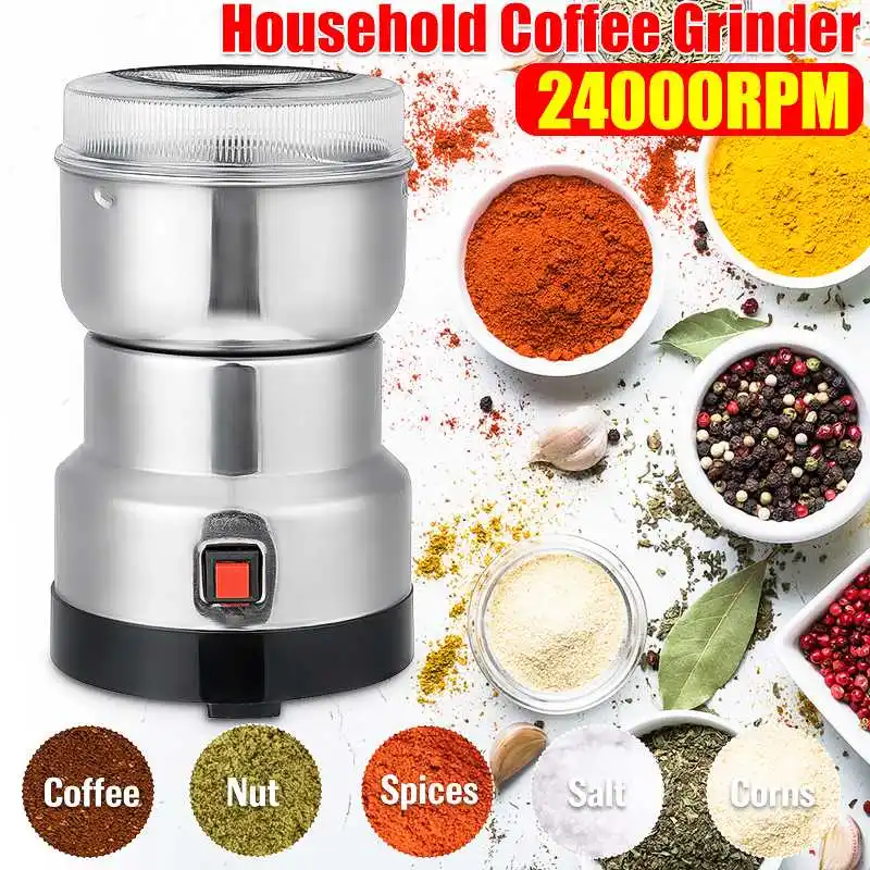 

200W Electric Coffee Grinder Stainless Grain Spices Hebal Dry Food Nuts Bean Grinding Machine Milling Powder Crusher EU/US Plug