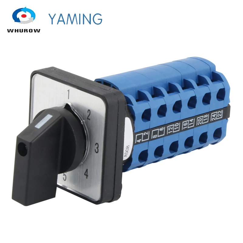 

Схема управления DIY, 6 позиций, 6 полюсов, 20 А, универсальное Переключение напряжения, 6-канальный двойной провод, селективный переключатель к...