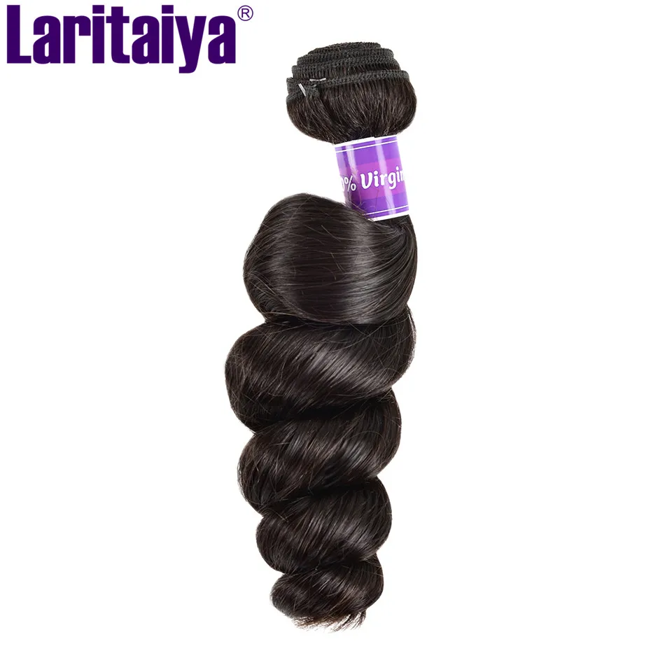 

Laritaiya Peruvian Loose Wave Hair Bundles 1/2/3/4 PCS 100% Human Hair Weave Bundles Natural Black Color Virgin Hair Extensions