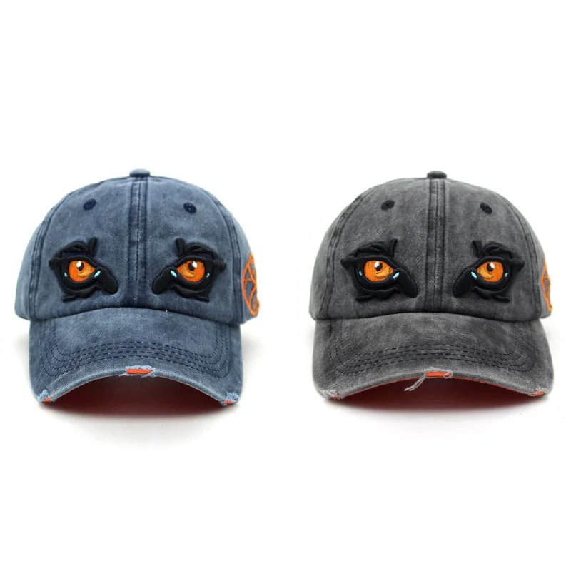 

3D Embroidered Eye Baseball Cap Cotton Sports Snapback Cap for Men Fashion Black Pattern Female Male Hiphop Army Dad Hat Gorras