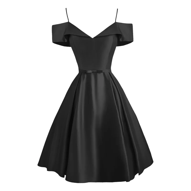 Женское атласное платье с открытыми плечами элегантное однотонное в стиле ретро
