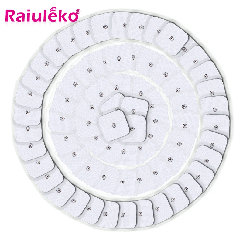 100 шт. 5*5 см Ems электродные подушечки стимулятор нервных мышц силиконовый гель