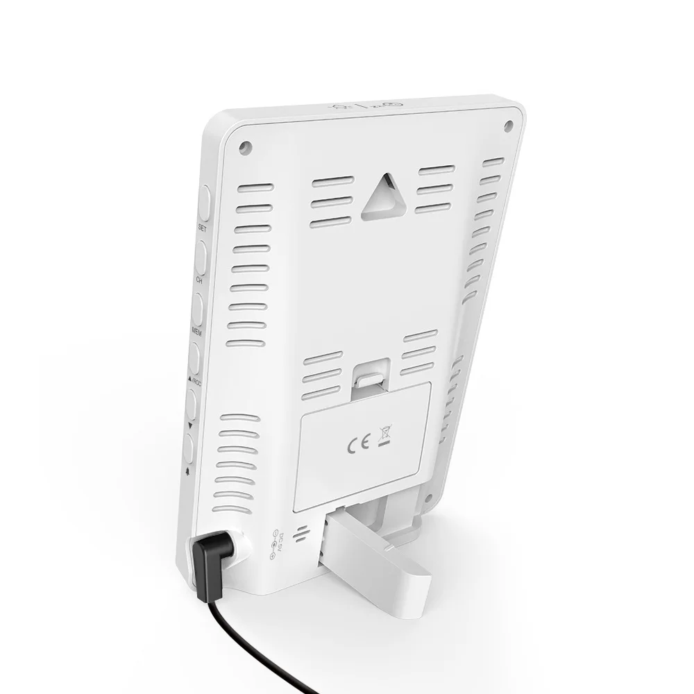 wireless smart home waether station sensor hygrometer thermometer digital moonphase date alarm clock colorful barometer forecast free global shipping