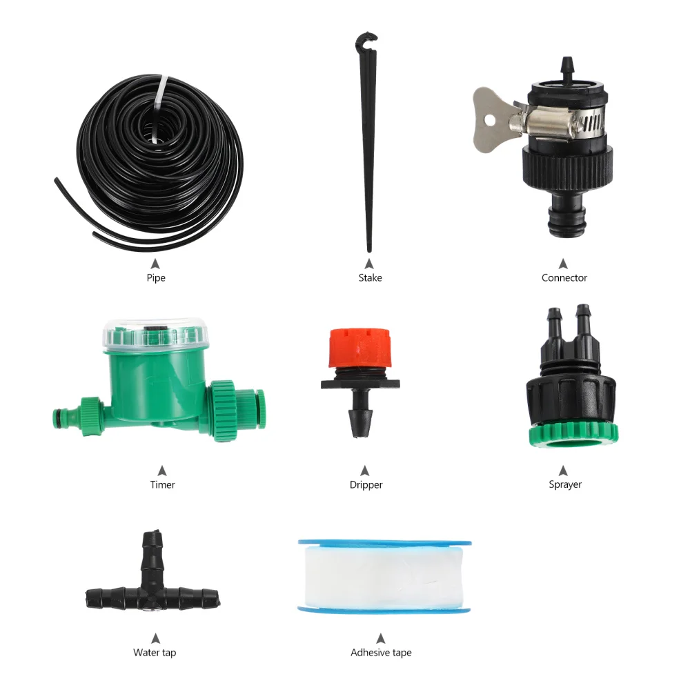 

1 Set 25m Watering Drip Sprinkler Micro Drip Auto Dripper for Plant Watering