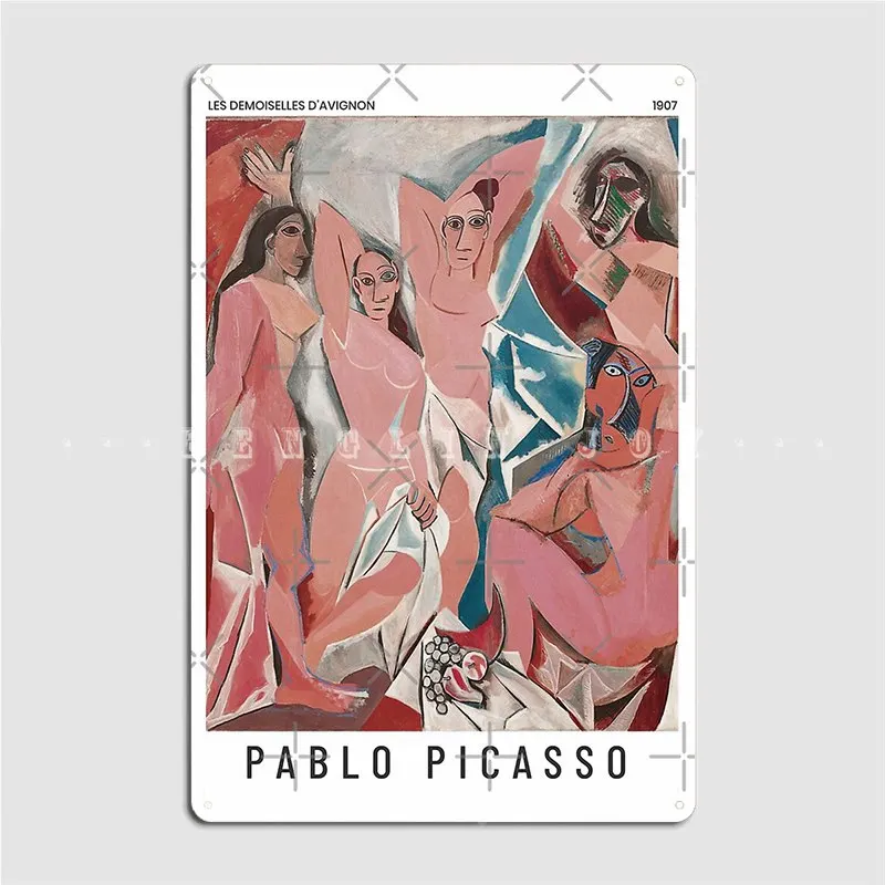 Художественный плакат с Пабло Пикассо лес демиизес дваньон, металлический плакат для клуба, дома, клуба, бара, индивидуальные плакаты, жестяной плакат
