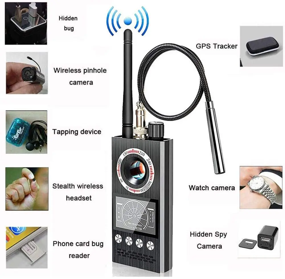 Сканер K68 детектор шпионажа детекторы радиочастотных ошибок камеры Wi-Fi сигналы GPS