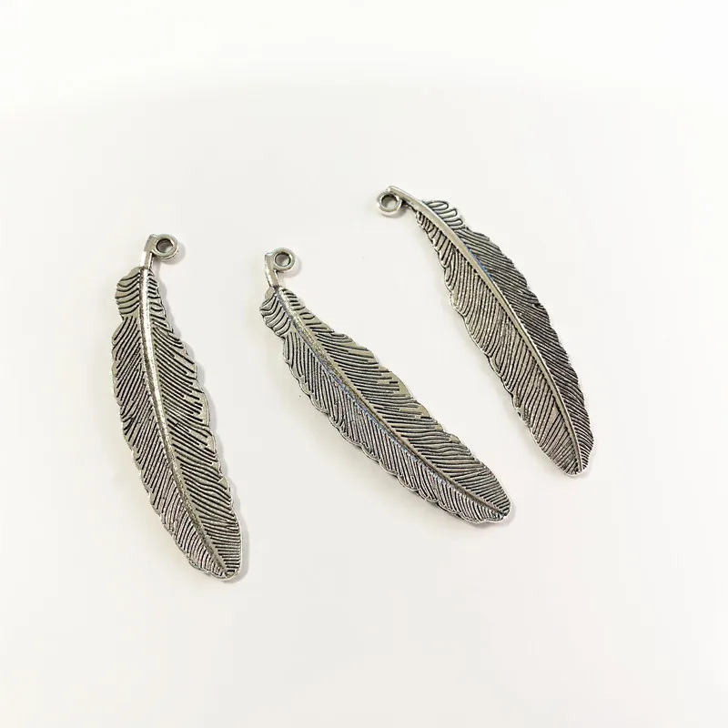 

18pcs Fashion Feather Pendants Necklace Aesthetic Accessories Jewelry Making Supplies, Charms For Jewelry Making Gifts For Women