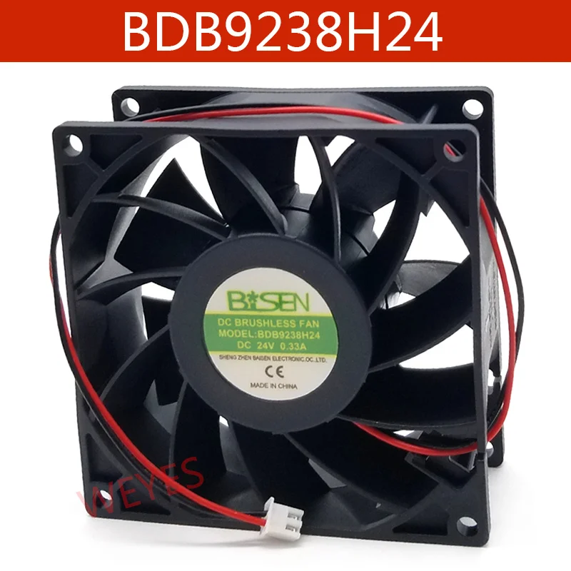 Новый BDB9238H24 92*92*38 мм DC 24 В 0.33A чехол осевой промышленный охлаждающий