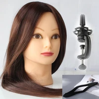 cammitever female mannequin head hair hairdressing practicing training model mannequin dummy head wig hair manikin clamp holder