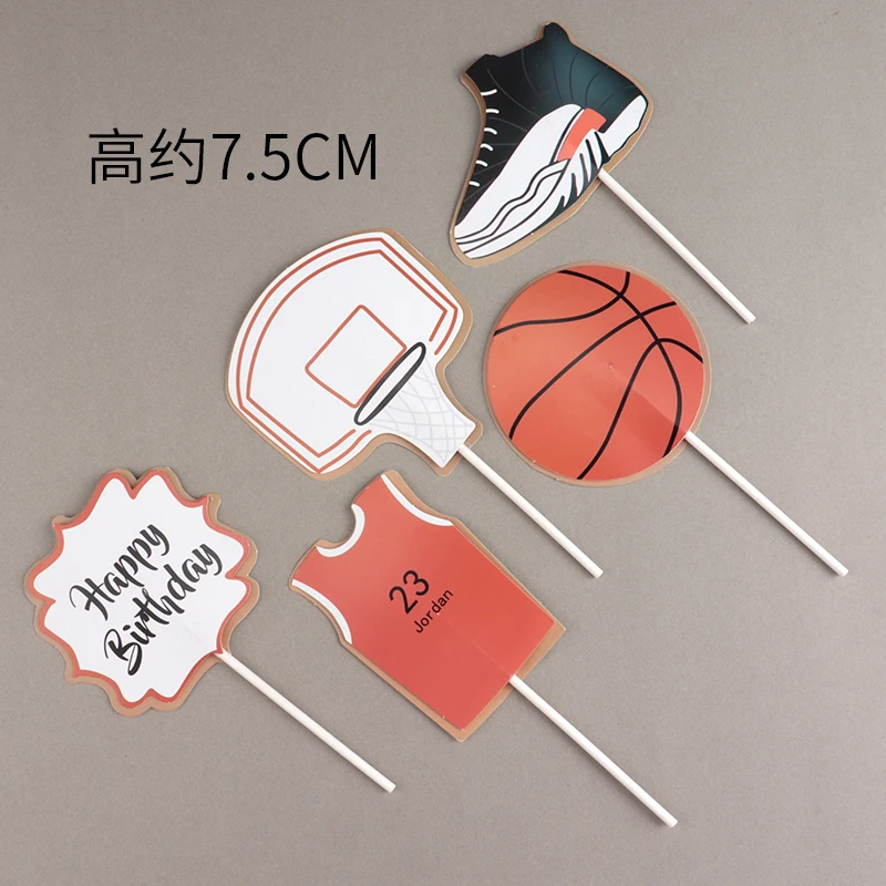 Basketball 5pcs Cakelove 1 комплект баскетбол футбол спортивные темы торт Топпер Мальчики украшение для торта ко дню рождения счастливое украшение для именинного торта вечерние принадлежности - Цвет: Basketball 5pcs