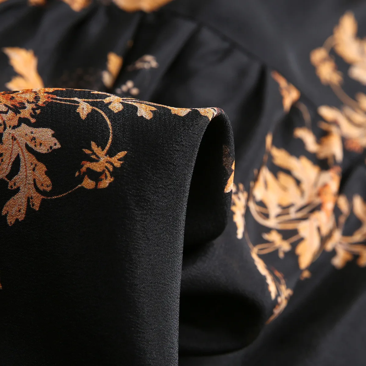 

masigoch 100% silk ladies print loose slim dress women