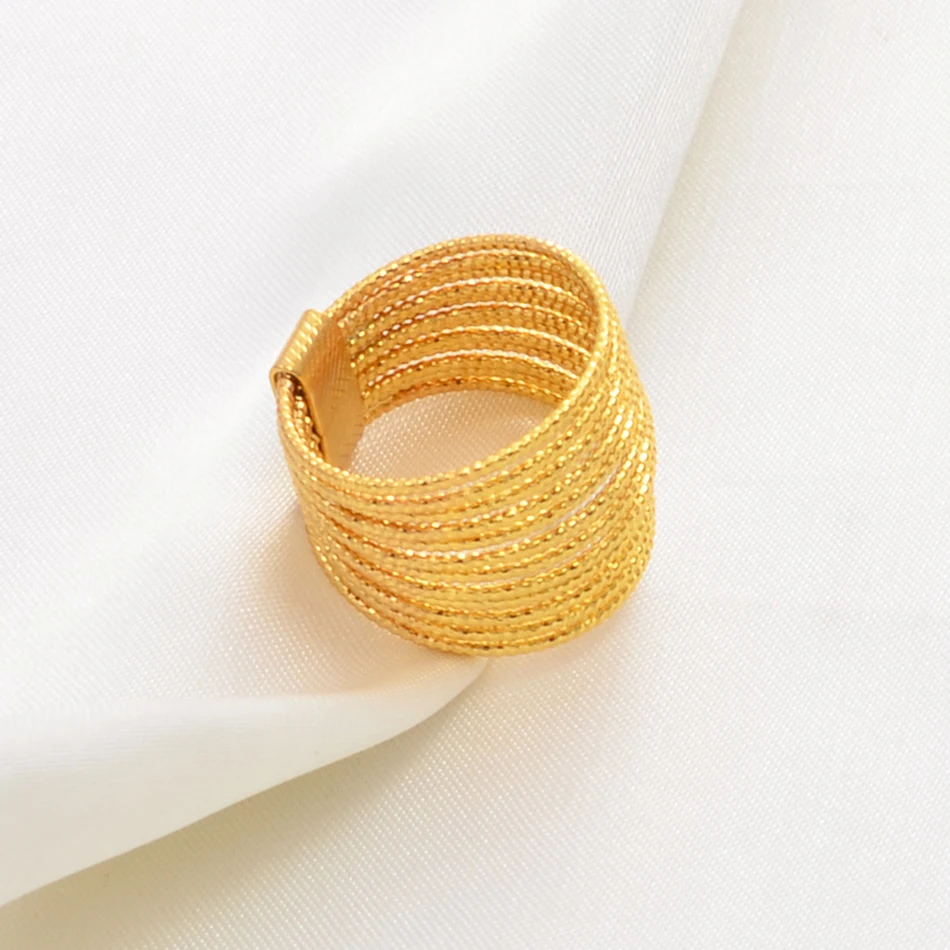 Anniyo Гавайское кольцо для женщин девушек золотой цвет африканский арабский палец