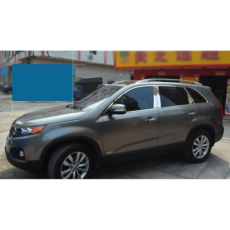 Lsrtw2017 304 нержавеющая сталь окна автомобиля планки для kia sorento 2009 2010 2011 2012 2013