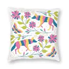 Мексиканская вышивка Otomi с Wolfs, наволочка для подушки с цветочным принтом, наволочка для пола с рисунком для гостиной, искусственный чехол, украшение для дома