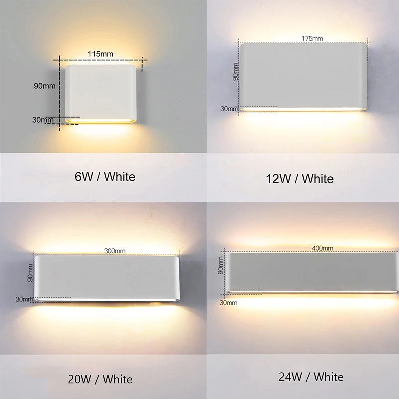 Водонепроницаемый светильник с датчиком движения внешний настенный IP65 из