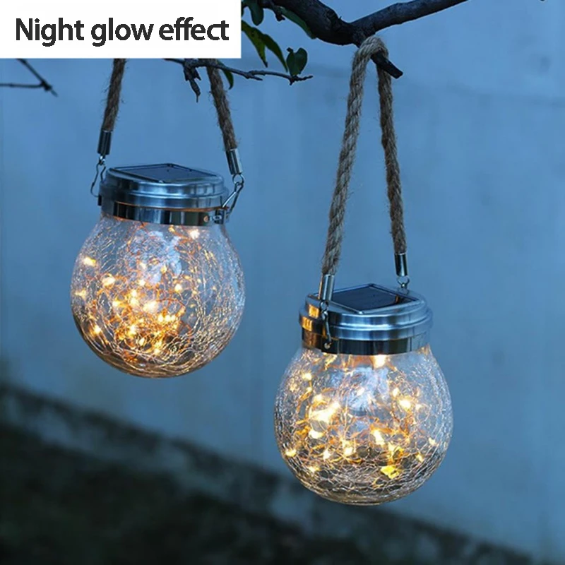 

Solar Light Outdoors Round Waterproof Led Solar Garden Fairy Lamp For Balcony Party Yard Decoration Star Night Lights