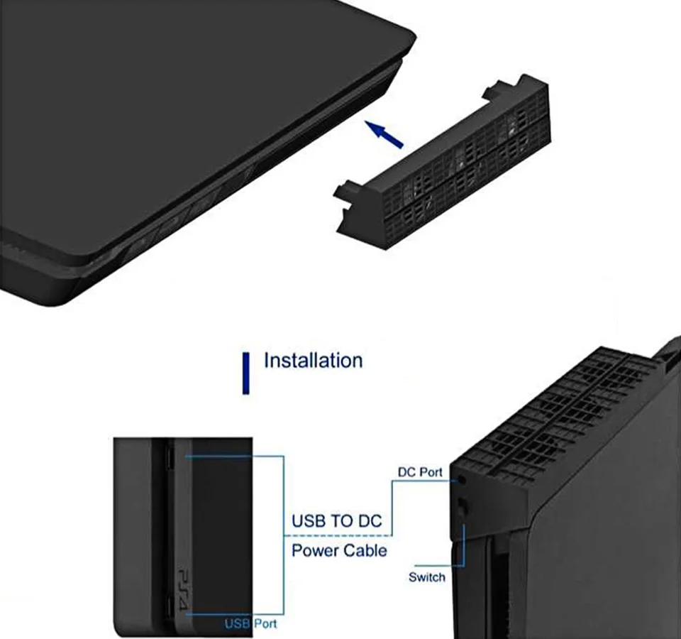 Игровые аксессуары для PS4 теплоотвод термоохлаждение USB Внешние 3 вентилятора Slim