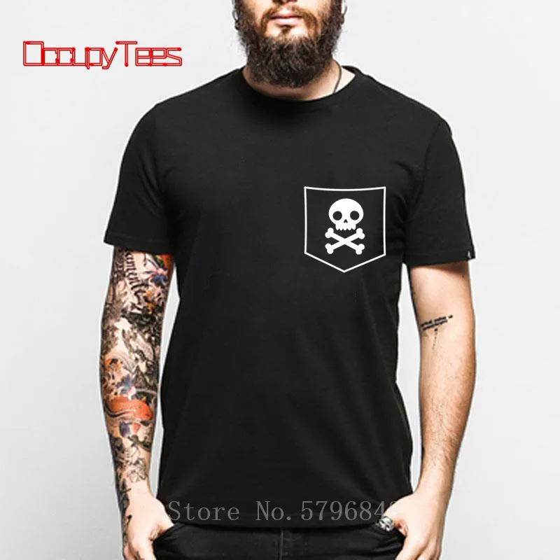 Хэллоуин череп карман дизайн 2020 футболка Goonies с коротким рукавом графическая