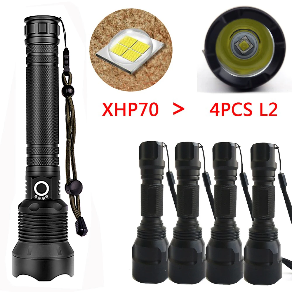 Высокомощный тактический светодиодный фонарик Z30 Litwod 1282 CREE XHP70.2 светильник онарь
