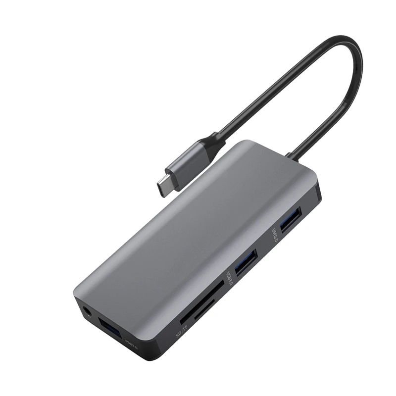 Док-станция с разъемом типа C HDMI VGA USB3.0 аудио концентратор питания - Цена: 1 660,46 руб.