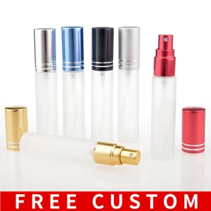 Оптовая продажа 100 шт.лот 10 мл высококачественный парфюмерный дорожный спрей матовый стеклянный флакон для духов Портативный пустой с алюминиевым насосом