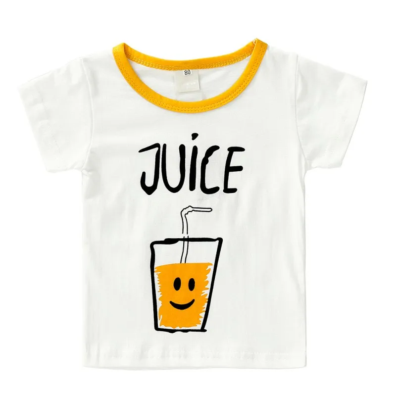 

Summer Children Girls Boys Casual Clothes Cotton Cartoon Letter Pattern T-shirt Tops Blouse Short Sleeve Shirt Kids Tee Outfits