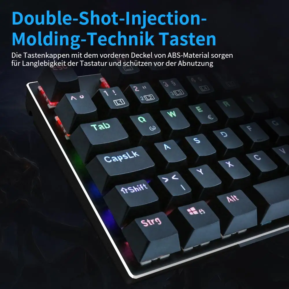 Keyboard Wired Gaming Rainbow LEDBacklit 105 Anti-ghosting Blue Switch For Game Laptop PC German Layout | Компьютеры и офис