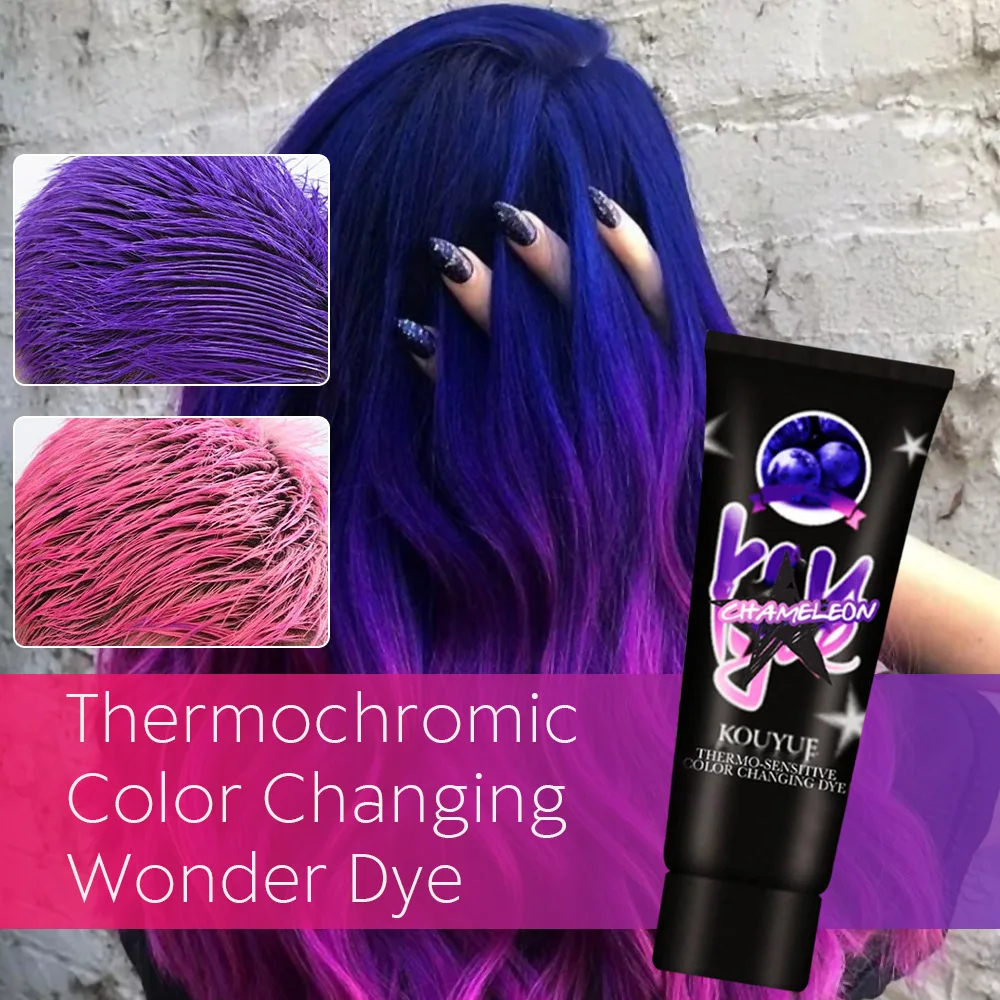 Hot Sale 1PC Fashion Thermochromic Color Changing Wonder Dye Mermaid Hair Cream Thermo Sensing Shade Shifting Wax | Красота и