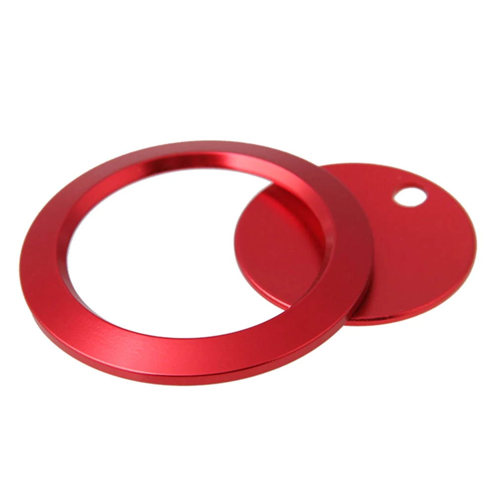 Накладка кнопки старт-стоп красный металлический двигатель + кольцо наружные