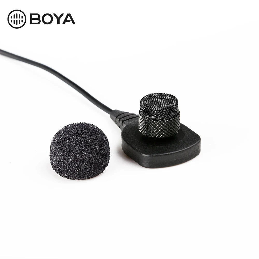 BOYA BY-HLM1 Omnidirection конденсаторный Lavalier Pin скрытый 3 5 мм разъем микрофон с ветровым