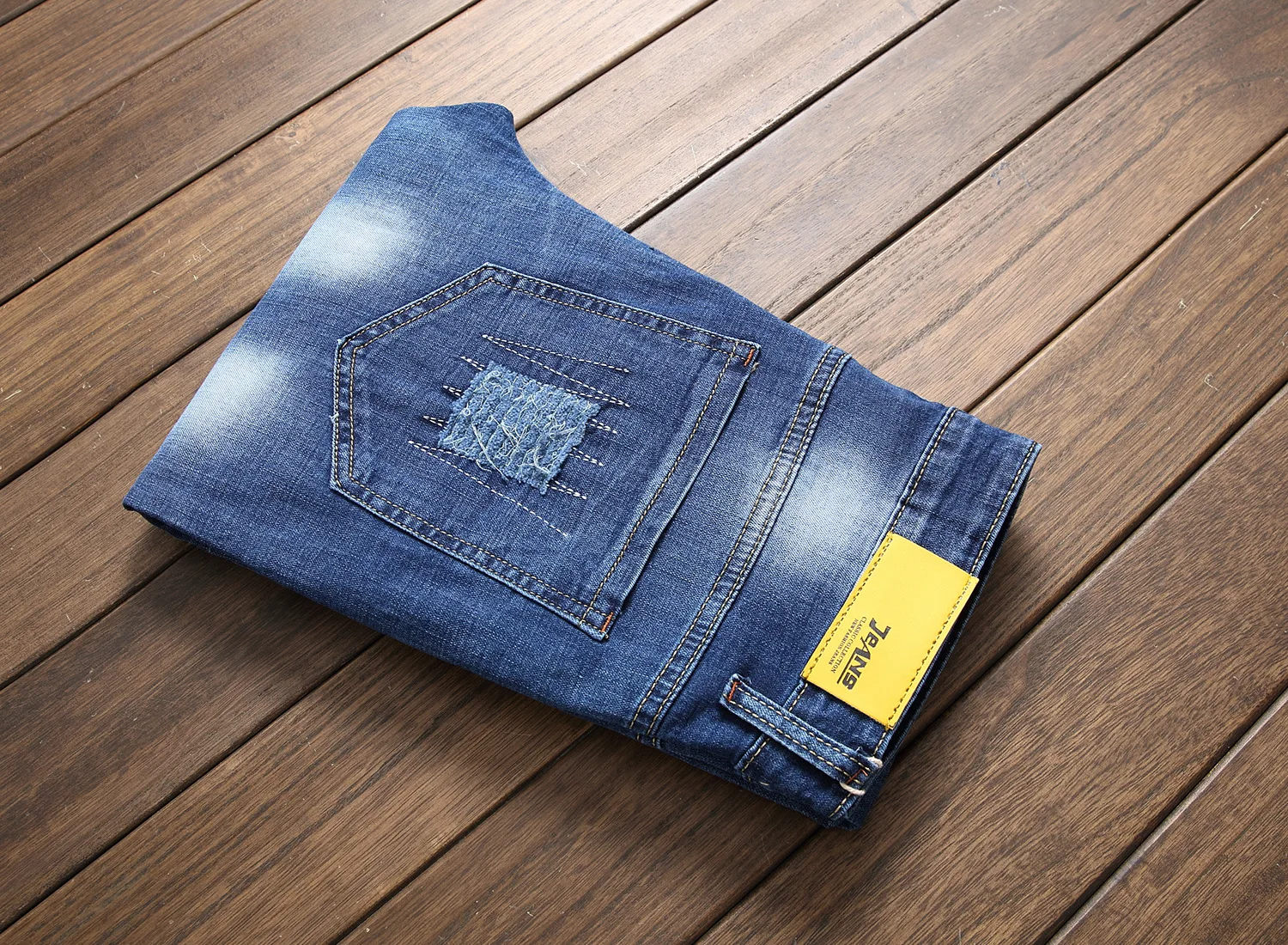 

Blue Mens Jeans Pants Fashions Men New Jean Slim Homme Korean Embroidered Tejano Hombre Hole Denim Men Stretch Trousers Man