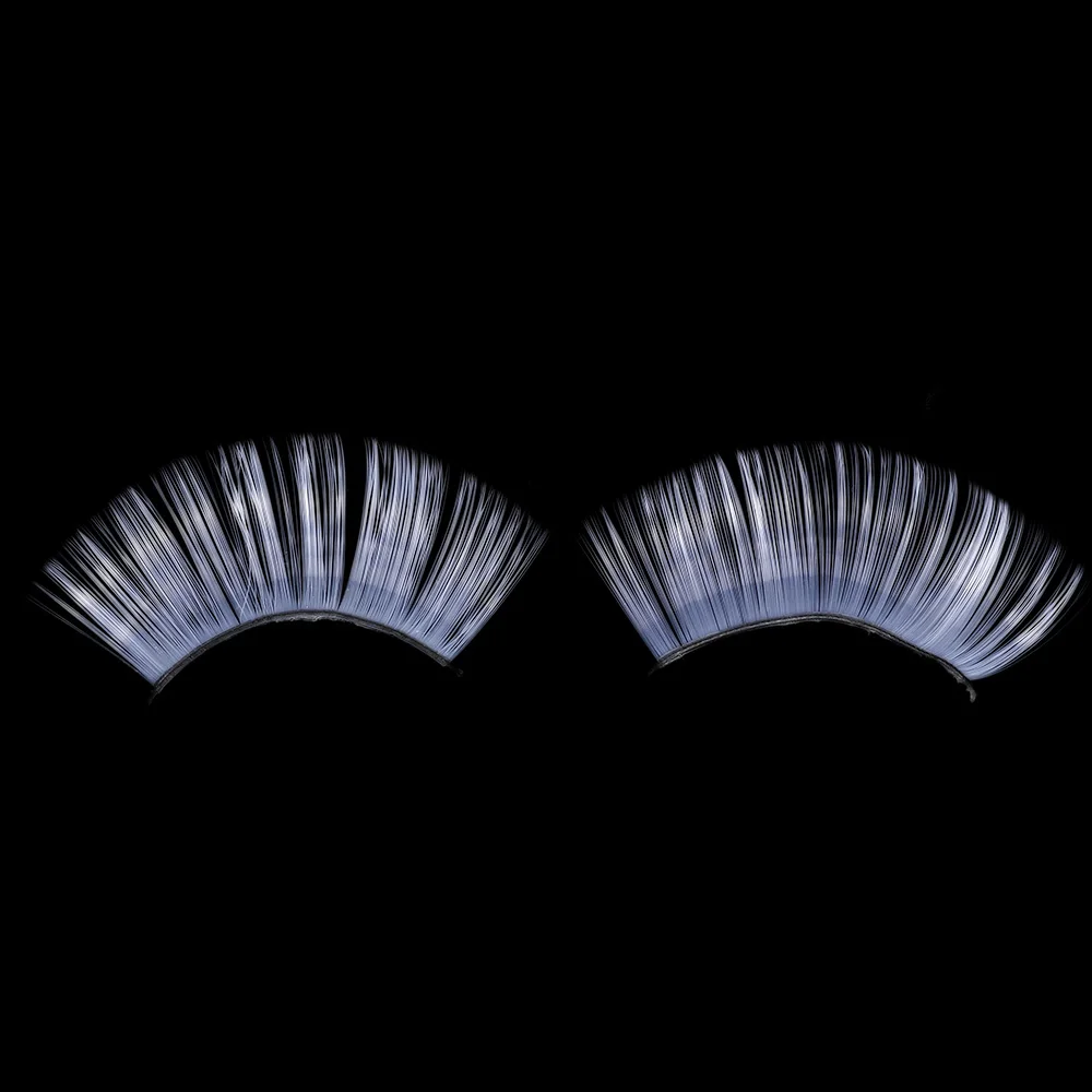 

1 Pair Fashion Fake Eyelashes White Handmade Natural False Eyelashes Extension Soft False Eyelashes Cosplay Eye Makeup Tool
