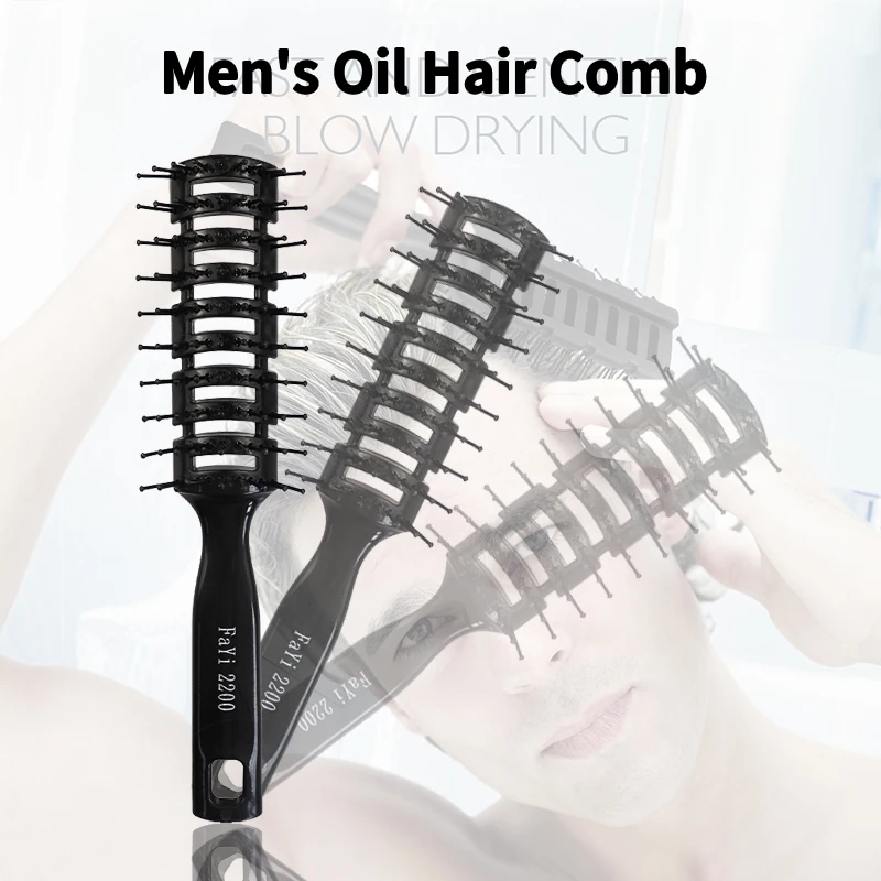 

Men'S Oil Hair Styling Comb Detangling Massage Wide Tooth Hairbrush Comb Professional Salon Hair Styling Tools