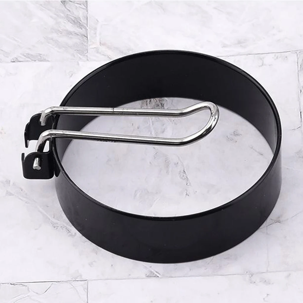 Кольцо для яиц из нержавеющей стали с противоскользящей ручкой антипригарное