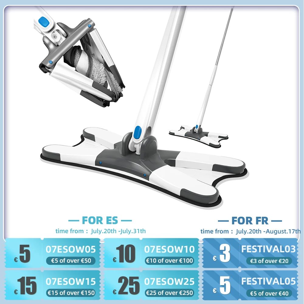 Швабра из микрофибры для мытья пола с насадкой | Дом и сад