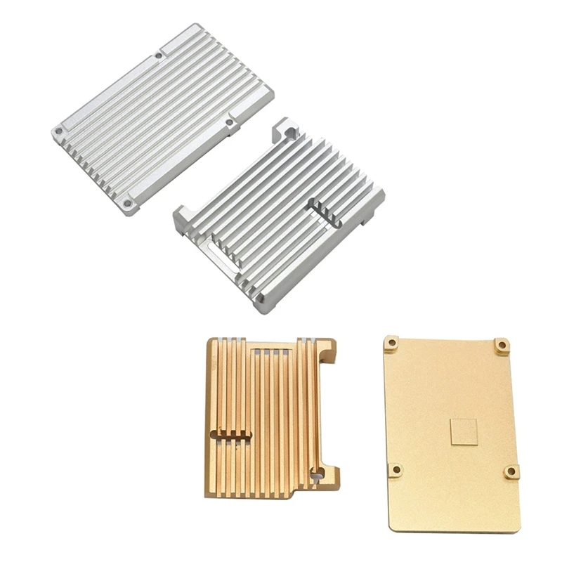 

For Raspberry Pi 4 Model B Protective Armor Aluminum Alloy Case/ Passive Cooling Shell Metal Enclosure Heat Dissipation for Pi 4