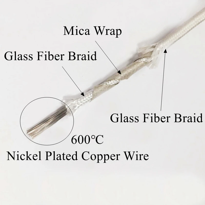 15AWG 1 5 квадратная слюдяная проволока оплетка из стекловолокна лента оберточная 500