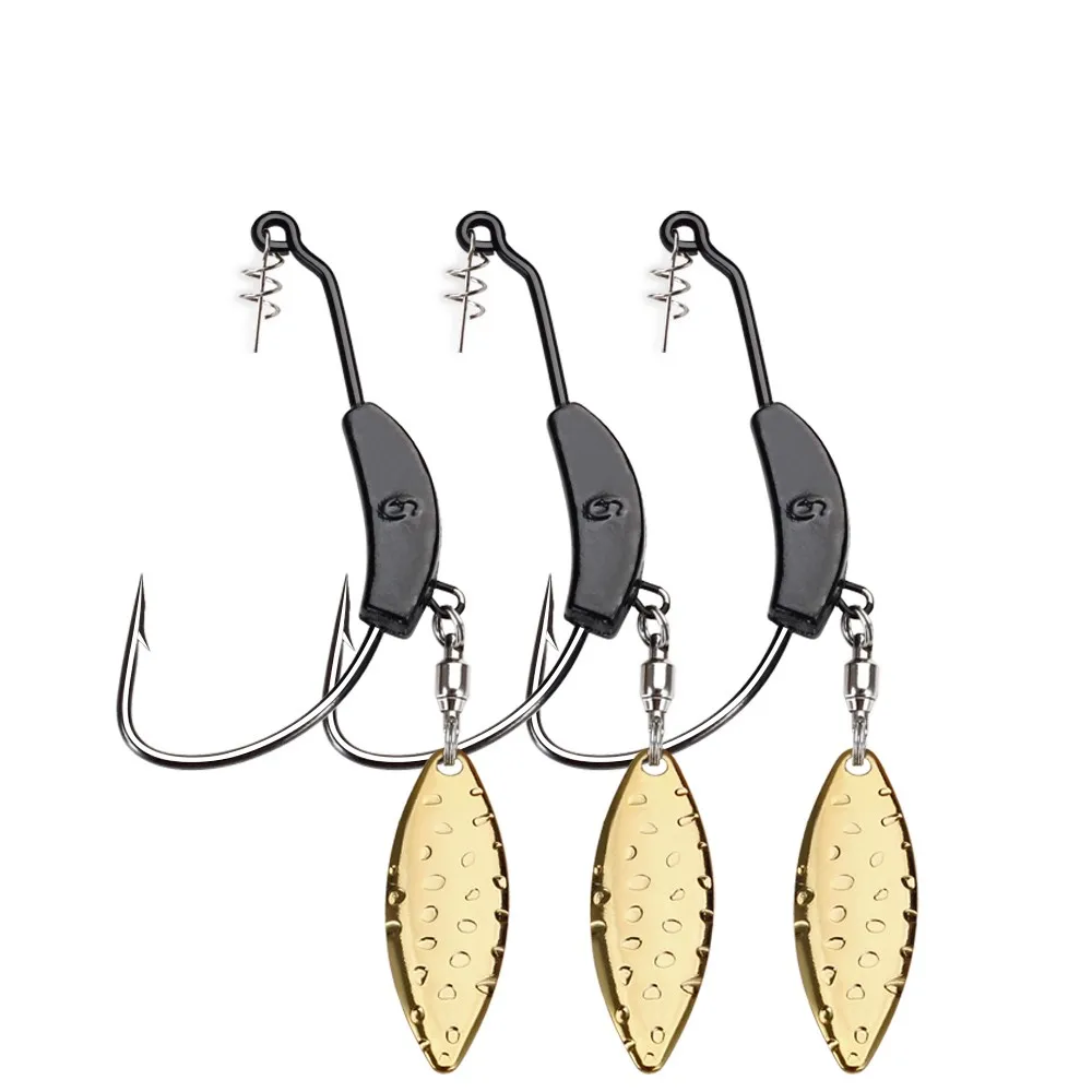 

1PC Offset Fishing Hooks Fishing Soft Worm Hooks 2g-9g Artificial Bait Swimbait Fishhooks Soft Lure Hooks High Carbon Steel