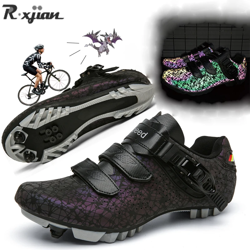 

R.xjian светящаяся камуфляжная велосипедная обувь, спортивная обувь для горного велосипеда, нескользящая обувь, обувь для шоссейного велосипе...