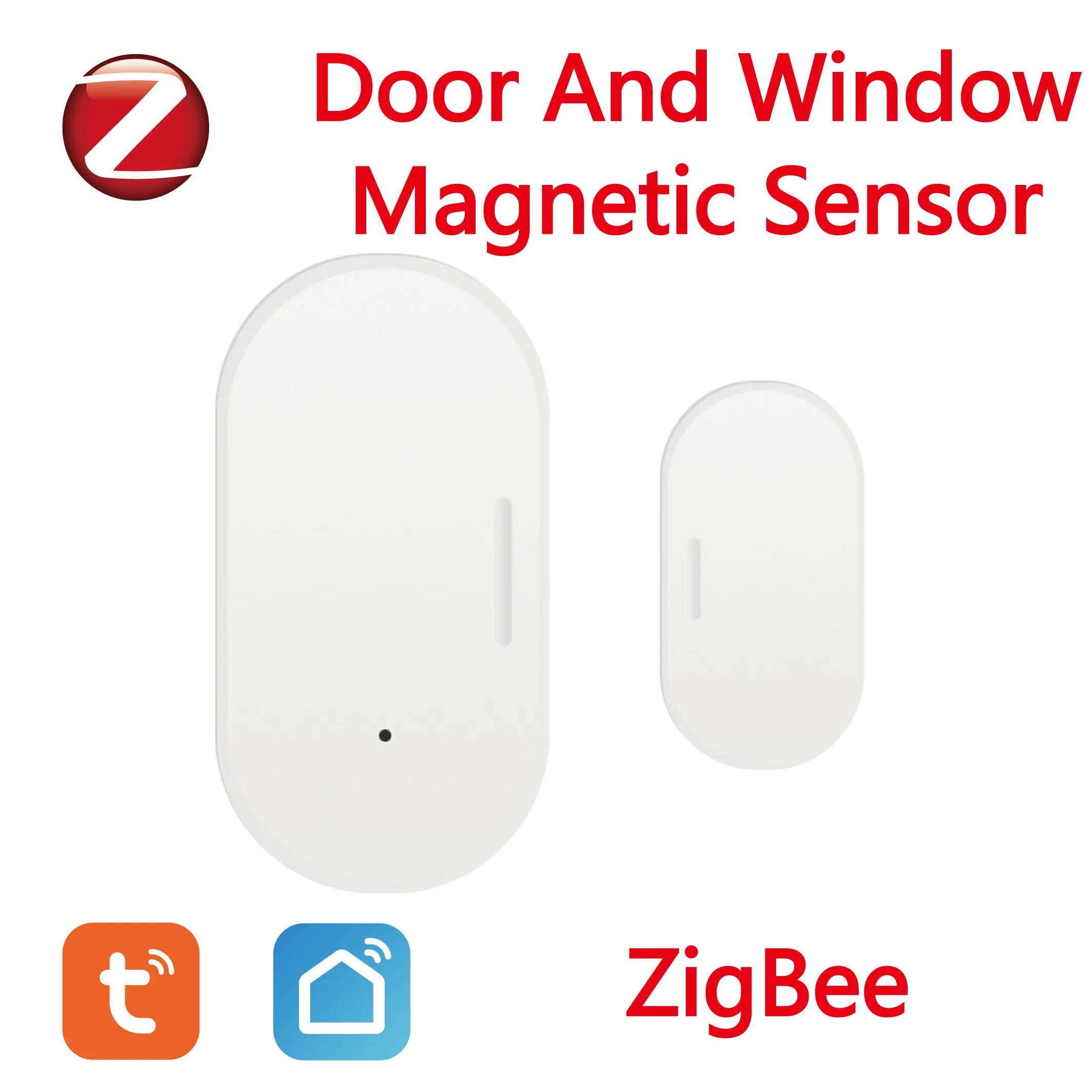Tuya Zigbee 도어 및 창 자기 센서 무선 연결 스마트 홈 무선 도어 감지기 도어 자기 자동화