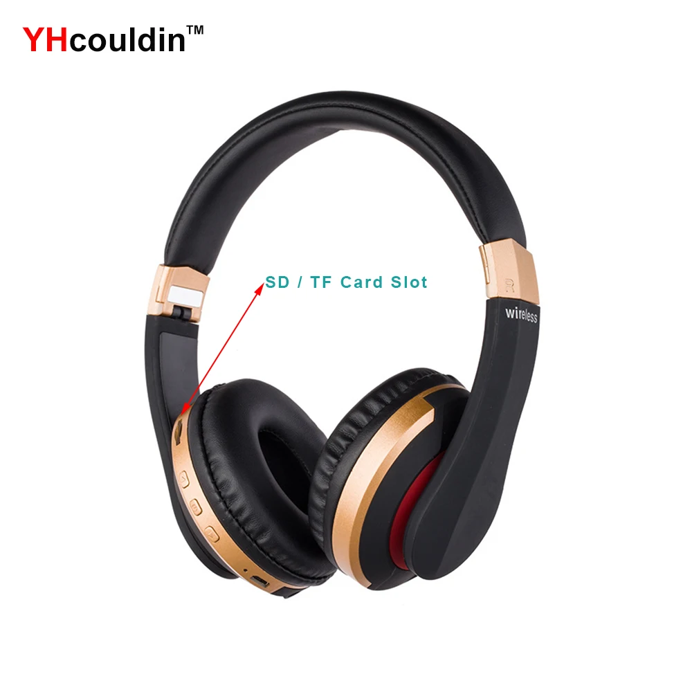 Беспроводные наушники Bluetooth 5,0 наушники с микрофоном слот для sd-карты шумоподавление супер бас для телефона PC tv PS4