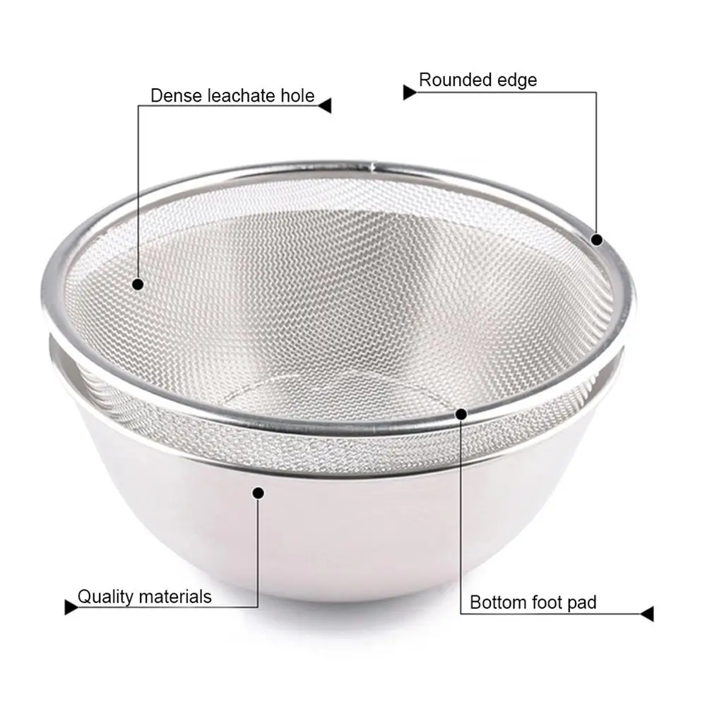 Сетчатая корзина из нержавеющей стали сито чаша для фруктов риса дуршлаг