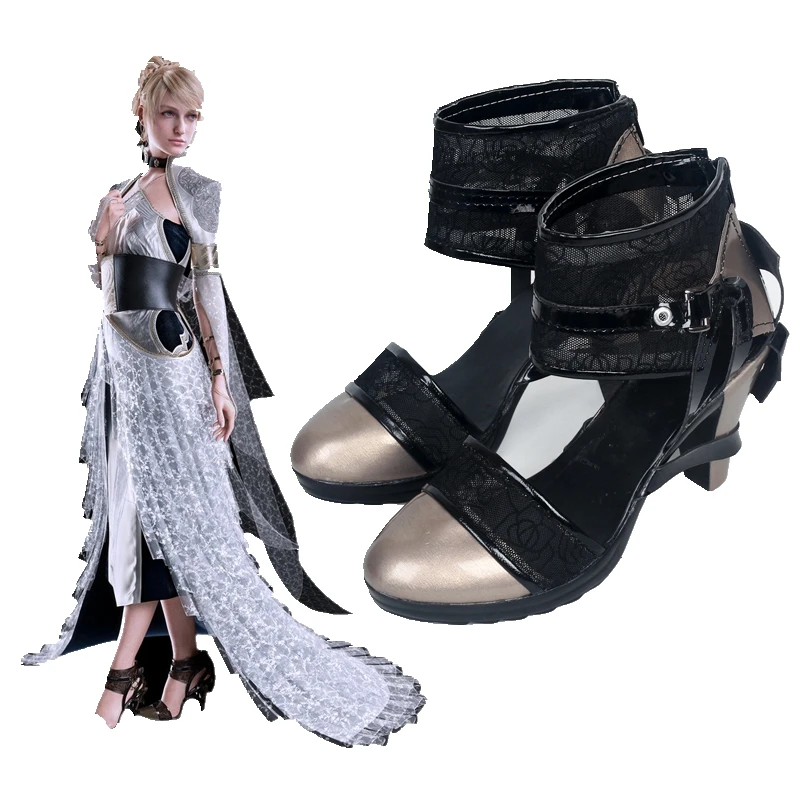 

Unisex Anime Cosplay Final Fantasy XV FF15 FFXV Lunafreya Cosplay Costumes Boots Custom Made