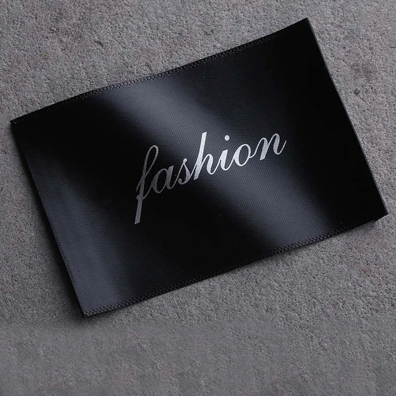 

500 шт., этикетки для одежды на заказ, воротник/этикетки для воротника/Главная Этикетка/атласное плетение/Вышитая этикетка для одежды, печать ...