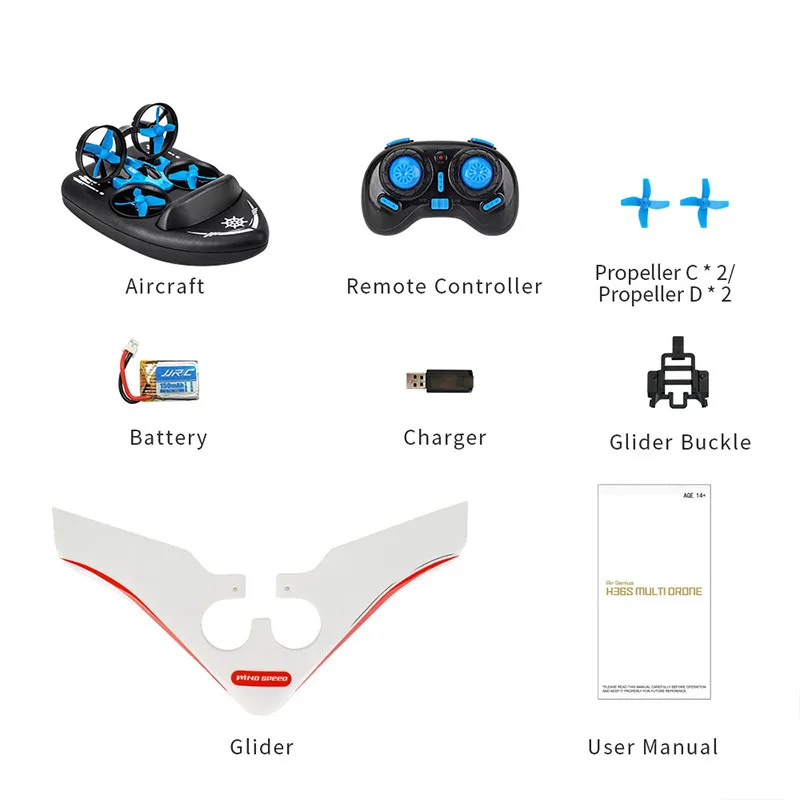 модернизированный h36f jjrc h36s 24g 4 в 1 ра