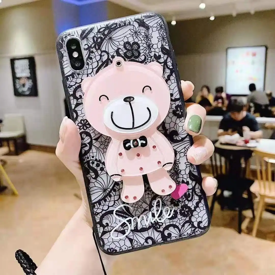 Black Bear Чехлы для samsung Galaxy A10 A20 A30 A50 A70 A80 A90 A3 A5 A6 A6S A8S A2 Core A7 A8 A8S A9 2017A9 Star Lite чехол с кроликом - Цвет: Black Bear