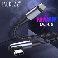 accezz pd 100w usb type c to usb c cable qc 4 0 quick charger data cable fast charging for macbook samsung xiaomi usb c cable