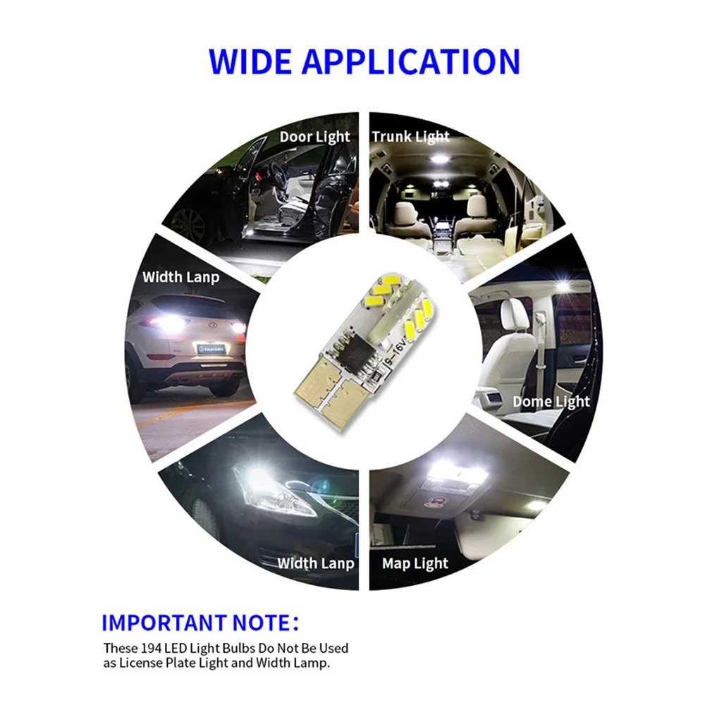 6 шт. Новый T10 Led Canbus W5w 194 светодиодная Автомобильная фара для автомобиля парковка