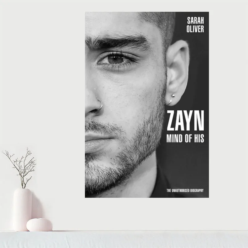 Пользовательский холст Настенный декор Зайн Малик Красочный Плакат ткань